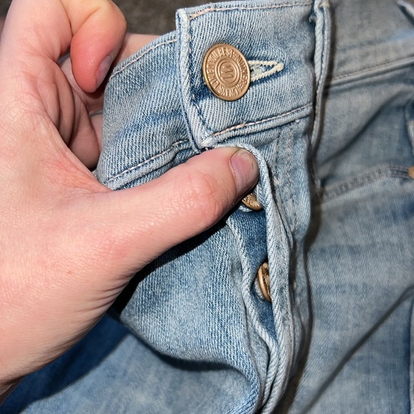 Mother The High Waisted Stunner Ankle Fray Jeans Tinge Size 26 - Picture 9 of 12